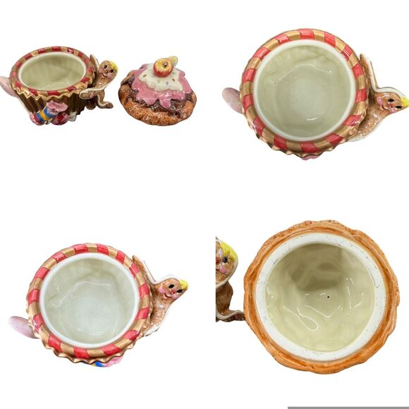 VTG Fitz and Floyd Candy Lane Express Ceramic Cupcake Gingerbread Trinket Dish - Picture 11 of 12